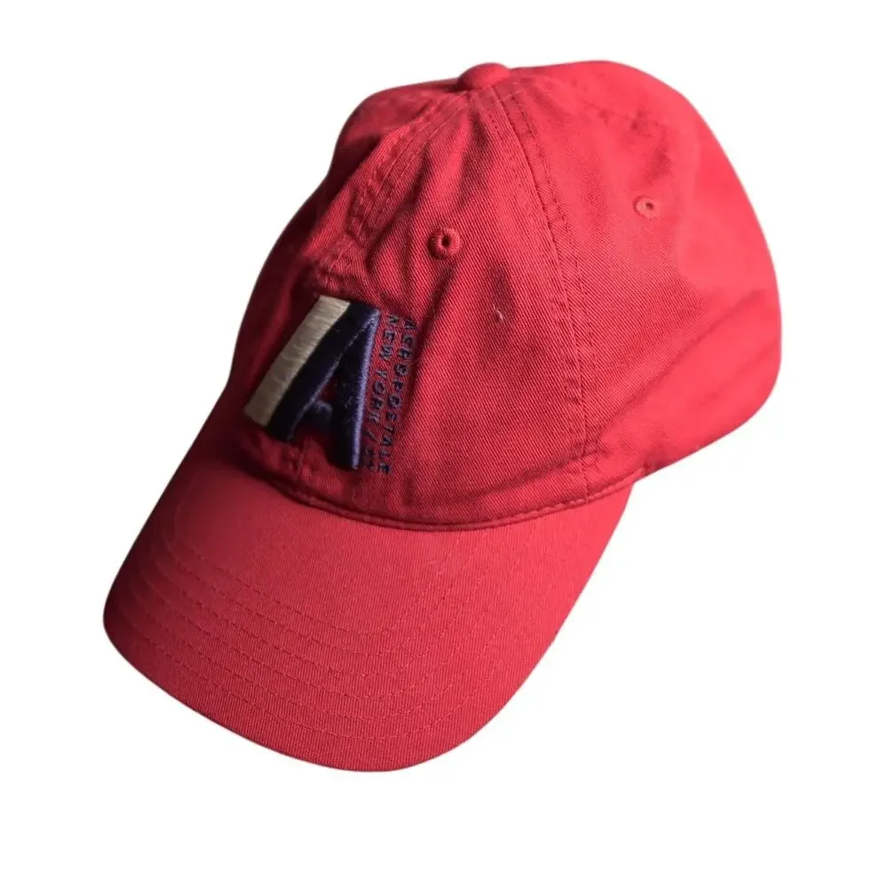 Aeropostale Womens Ball Cap Adjustable Red Cotton One Size A Logo New York 87